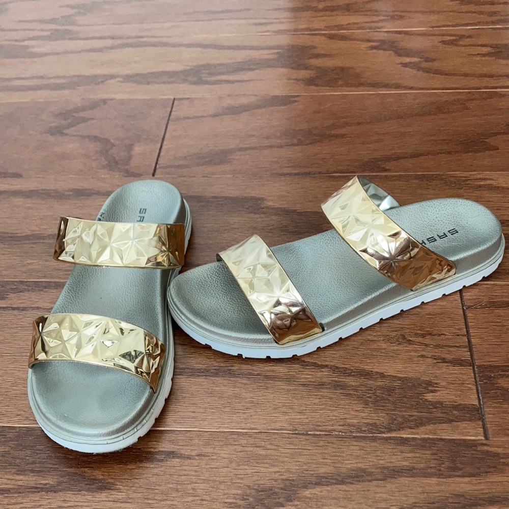 Rose Gold Strap Sandals